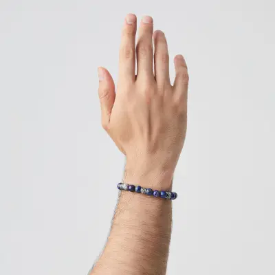 Lapis Lazuli Big Tango Bracelet צמיד כסף