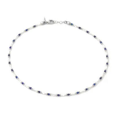 Mother of Pearl Beat Necklace שרשרת כסף